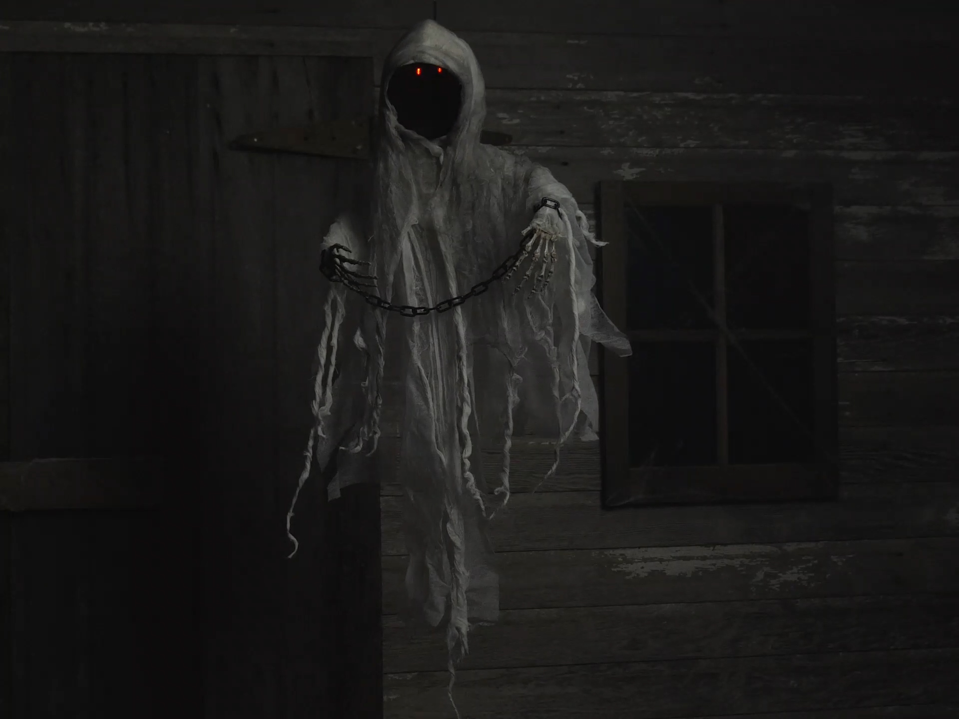 FUN3022 Hanging Faceless Ghost Animatronic Decoration